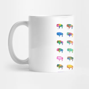 Multicolored Watercolor Buffalo Bison Mug